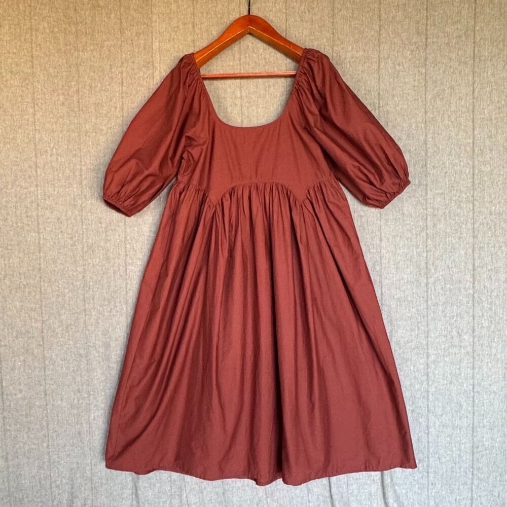 ASOS Curve Rust Brown Midi Dress